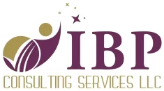 IBP Consulting Services LLC logo with little IBP icon reaching for start